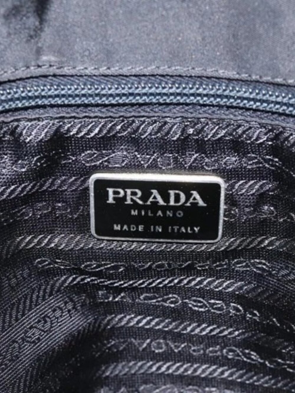 PRADA Tote Bag Nylon Black Silver Auth bs21891 - Picture 13 of 16